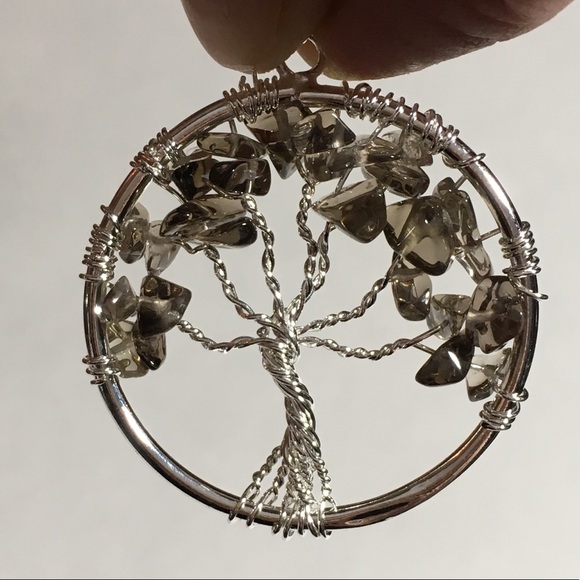 Smoky Quartz Tree of Life Pendant - Picture 3 of 8
